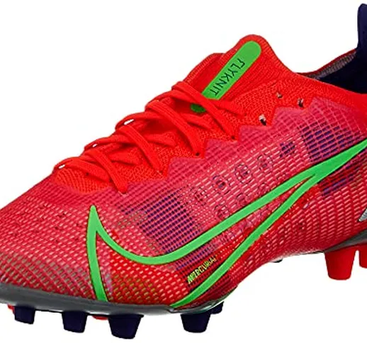 Nike Vapor 14 Elite AG, Scarpe da Calcio Unisex-Adulto, BRT Crimson/Mtlc Silver-Indigo Bur...