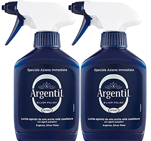 Argentil - Detergente Specifico per Argento Spray, Azione Lucidante e Antiossidante Rapida...
