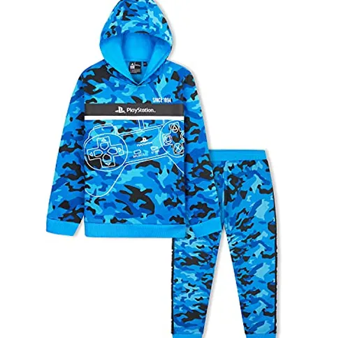 PlayStation Tuta Bambino, Felpa e Pantalone Tuta Per Ragazzo 5-15 Anni, Abbigliamento Spor...