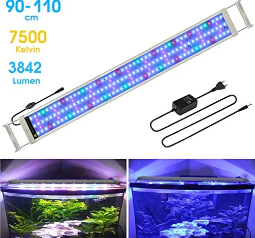 Main luce acquario LED illuminazione, Acquario Bianco Blu Rosso Verde Luce 7,5 W/16 W/22 W...