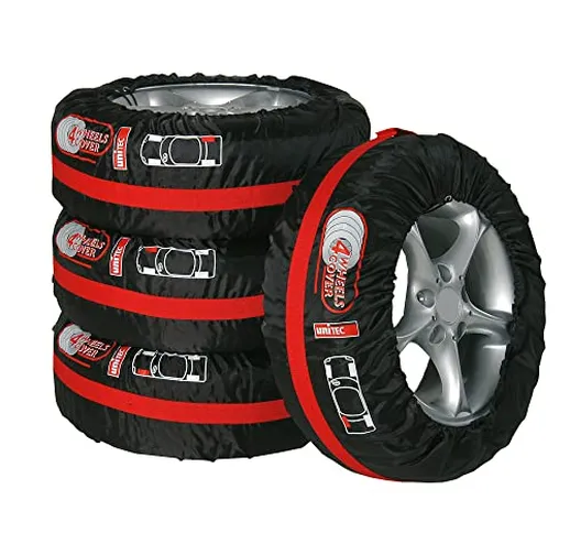 Unitec 75555 - Set borse porta gomme con tracolla, Per pneumatici auto da 33 cm (13") a 46...