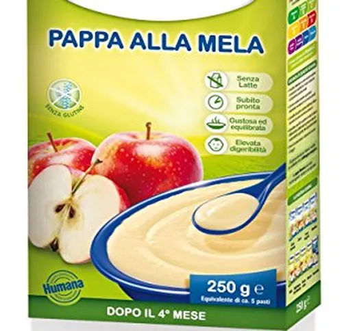Pappa Alla Mela Per Bambini Senza Glutine E Senza Latte 4 Mesi + 250 G