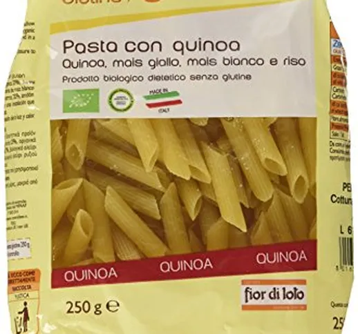Zer% Glutine Penne con Quinoa - 250 gr - [confezione da 4], Senza glutine