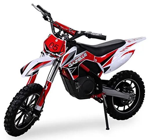 Actionbikes Gazelle - Bici cross elettrica per bambini, 500 watt, include forcella rinforz...