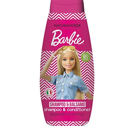 Naturaverde | Kids - Mattel Barbie - Shampoo e Balsamo per Bambini, Prodotti per Igiene Ba...