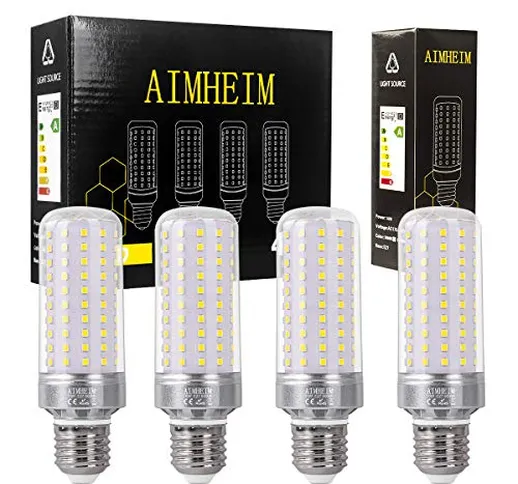 AIMHEIM 4 Pezzi Lampadina LED E27, 16W (equivalenti a 150W), 2000 lumen, Lampadine Mais E2...