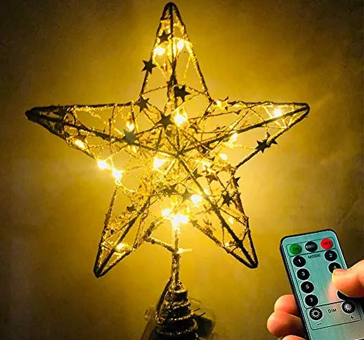 illuminata Top Albero di Natale, Christmas Tree LED Stella per Albero Top Star,Albero di N...