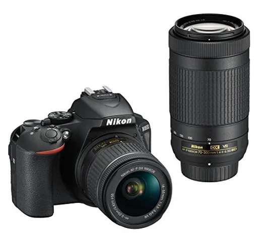Nikon D5600 Fotocamera Reflex Digitale con Obbietivi AF-P DX NIKKOR 18-55mm f/3.5-5.6G VR...