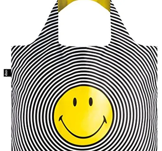 LOQI Artist Smiley Spiral Bag Bag Borsa da spiaggia, 50 cm, 20 liters, Multicolore (Multic...