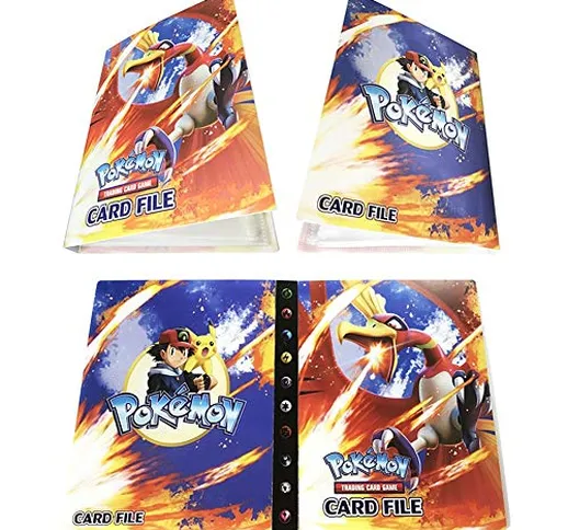 Porta carte Pokemon Album Cartella Raccoglitore Libro 30 pagine 240 Capacità di carte (Ho-...