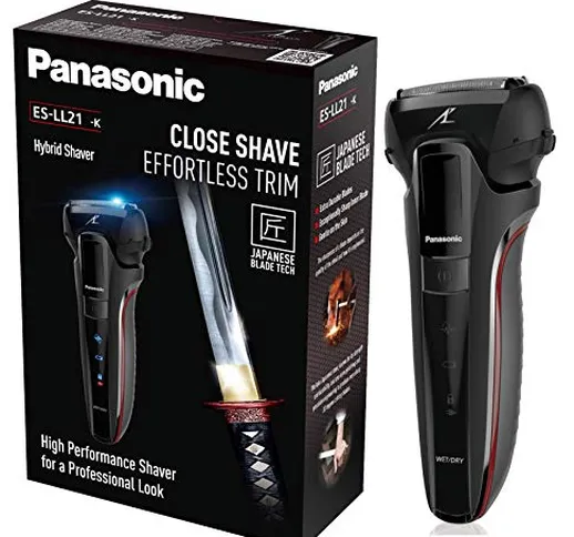 Panasonic ES-LL21-K503SH Rasoio Elettrico per Barba Wet&Dry, regolabarba, ricaricabile, Se...