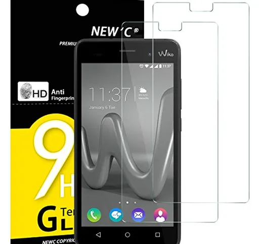 NEW'C 2 Pezzi, Vetro Temperato per Wiko Lenny 3, Pellicola Prottetiva Anti Graffio, Anti-I...