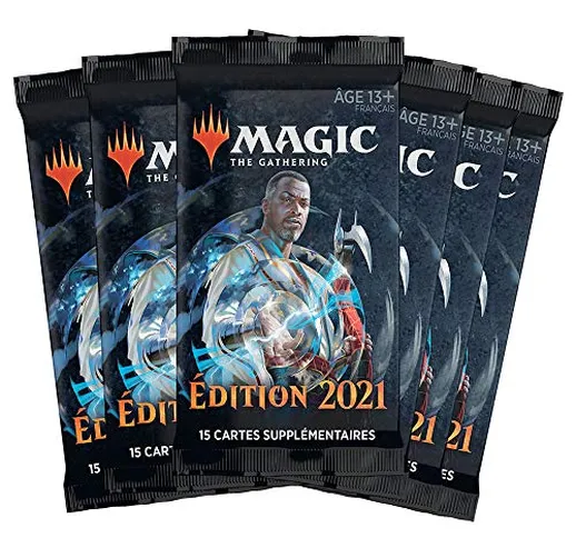 Magic: The Gathering- Confezione da 6 booster edizione base 2021 (90 carte)