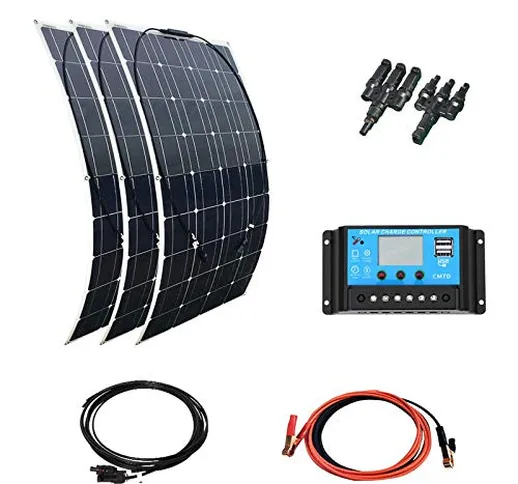 XINPUGUANG Pannello solare flessibile 300 W Kit 3pcs 100W 18V Modulo fotovoltaico monocris...