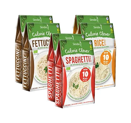 Slendier Pacchetto di prova fitness Slendier Bio Konjak-Noodle: 2 x Fettuccine 250 g, 2 x...