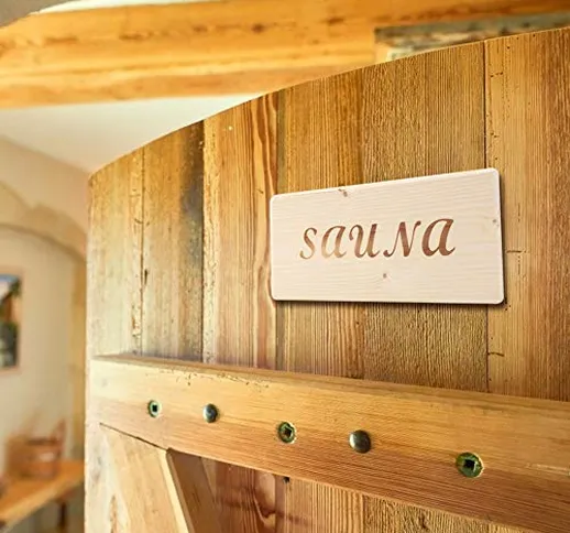 AUNMAS Sauna Rustica in Legno Bagno Turco Maniglia per Porta Bagno Sostituzione Porta Scor...