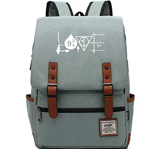 NYLY Unisex Leisure Backpack, zaino per giovani, Harry Potter e la borsa della scuola ammo...