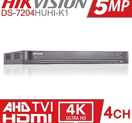 Risoluzione 5 MP Turbo HD DVR 4 CH canale CCTV videoregistratore digitale TVI ds-7204huhi-...