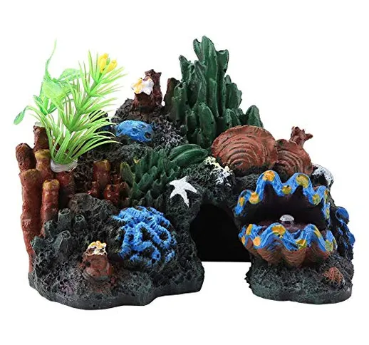 Colorato Acquario Barriera Corallina Artificiale Mare Coral Reef Ornament Decorazione dell...