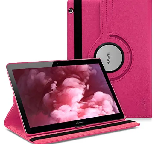 kwmobile Cover Compatibile con Huawei MediaPad T3 10 - Custodia per Tablet Rotazione 360°...