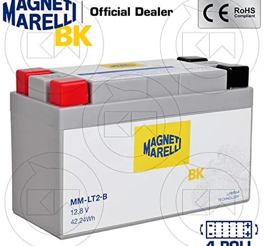 BATTERIA MAGNETI MARELLI A LITIO LIFE PO4 12.8V MM-LT2-B (4 POLI)