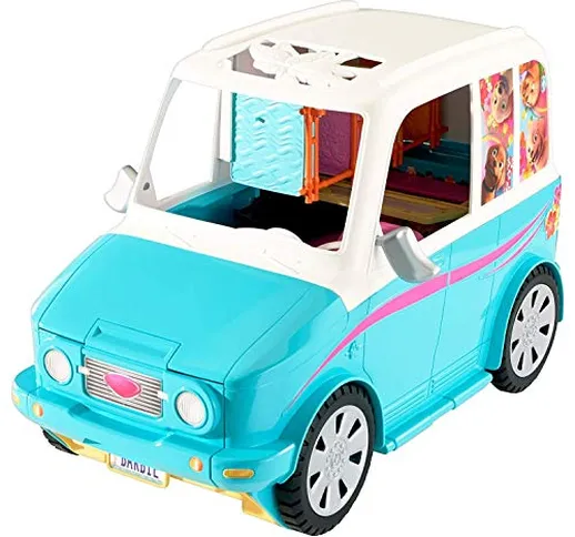 Barbie- Ultimate Puppy Mobile Bambola Macchina dei Cuccioli, Multicolore, DLY33