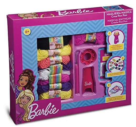 Grandi Giochi-Gg00521 Barbie Crea PON Bambine, Multicolr, GG00521