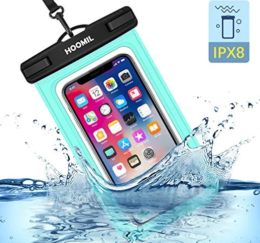 HOOMIL Custodia Impermeabile Smartphone - [IPX8 Certificato] 6.5 Pollici Borsa Subacquea U...