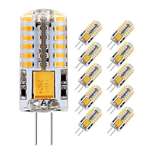 Lampadina LED G4 3.5W, Bianco Caldo 3000K, Equivalente a 30W Lampada Alogena, 300LM, AC/DC...