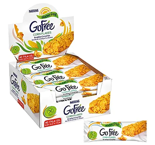 Go Free Corn Flakes Barretta Di Cereali Senza Glutine, 12 Pezzi