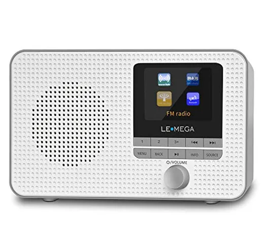 LEMEGA IR1 Radio Internet WIFI portatile con digitale DAB/DAB+/FM,Bluetooth,doppia sveglia...