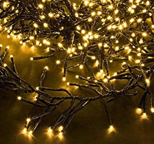 Luci di Natale con 768 led, Catena Cluster Microled da Interno ed Esterno, Luci Natalizie...