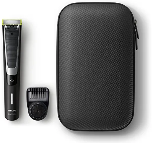 Philips OneBlade Pro - Pack di Rifinitore per barba, Profilatore, perfila e afeita QP6510/...