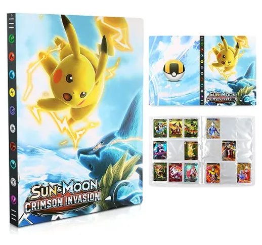 Pokemon Carte Album, Porta Carte Pokemon, Raccoglitore Carte Pokémon,Album Pokemon Cards G...