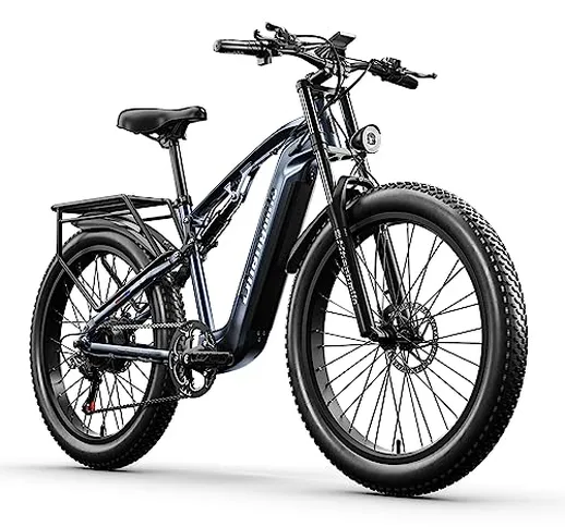 Shengmilo-MX05 Bici Elettrica per Adulti, Batteria SAMSUNG da 17,5 Ah, 26×3.0" Tire Bicicl...