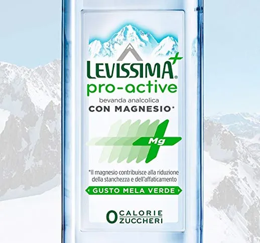 LEVISSIMA+ PRO-ACTIVE, con acqua minerale naturale Levissima e Magnesio 12X60cl