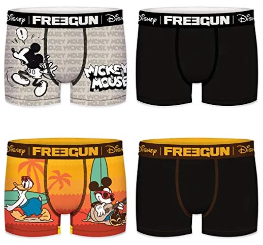 FREEGUN Lot De 4 Boxer Disney Pantaloni, Multicolore (Multicolor G1), XX-Large (Pacco da 4...