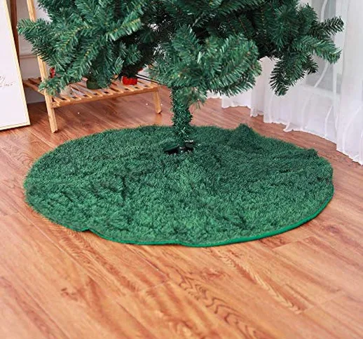 AVEKI Rivestimento per base albero di Natale, decorazione natalizia in velluto per albero...