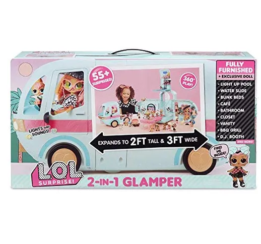 Lol Surprise Glamper, 55 Sorprese, 1 Bambola Esclusiva