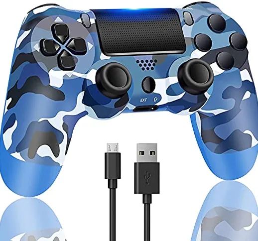 Controller wireless per PS4, gamepad Bluetooth per PlayStation 4 / PRO / 3, console DualSh...