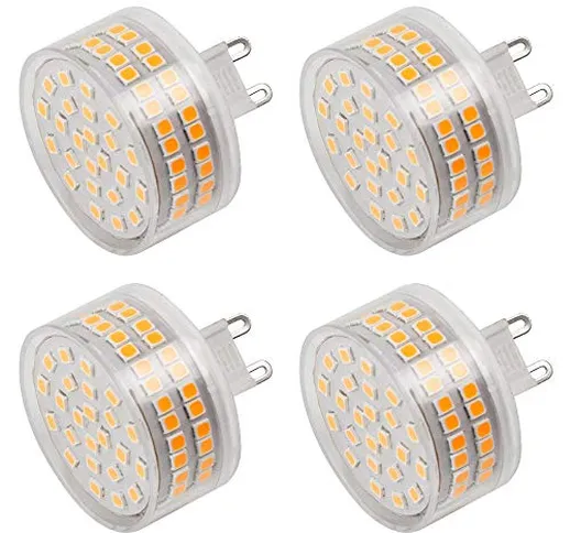 MENGS 4 lampadine LED G9, 800 lm, 12 W, sostituisce lampadine alogene da 95 W, 3000 K, luc...