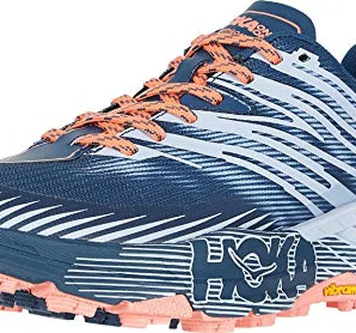 HOKA ONE ONE Donna Speedgoat 4 Wide Textile Synthetic Majolica Blue Heather Formatori 36 2...