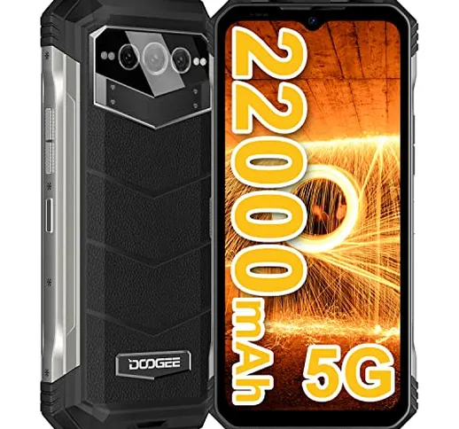 DOOGEE VMAX 5G Rugged Smartphone[2023], 20GB + 256GB(TF 2TB), 22000mAh Batteria, 108MP AI...