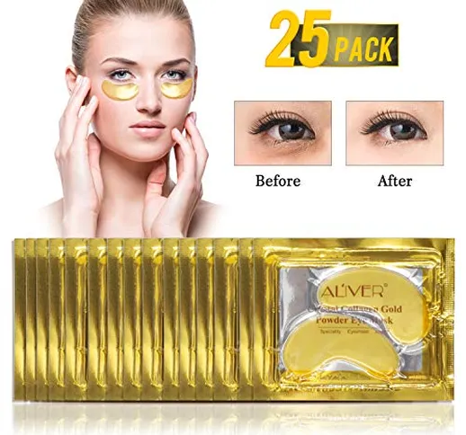 (25 Paia) Maschera Per Gli Occhi Collagene Gold 24k, Antinvecchiamento, Antirughe, Idratan...