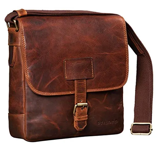 STILORD 'Bennet' Borsello a Tracolla in Pelle Uomo Borsa Messenger Piccola per Tablet 10.1...