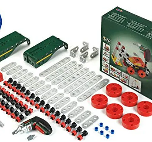 Theo Klein 8497 Set da Costruzione Multi-Tech con Ixolino Bosch, 107 Pezzi, Ixolino a Batt...