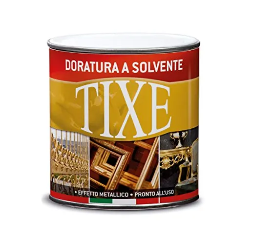 Tixe 101.502 Vernice oro per Interni Solvente, Ricco 500 ml