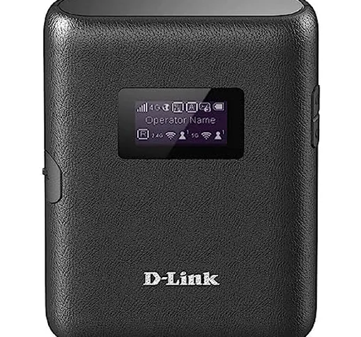 D-Link DWR-933 Hotspot Wi-Fi Cat 6 4G/LTE-Avanzato, 300 Mbps, portatile, alimentato a batt...