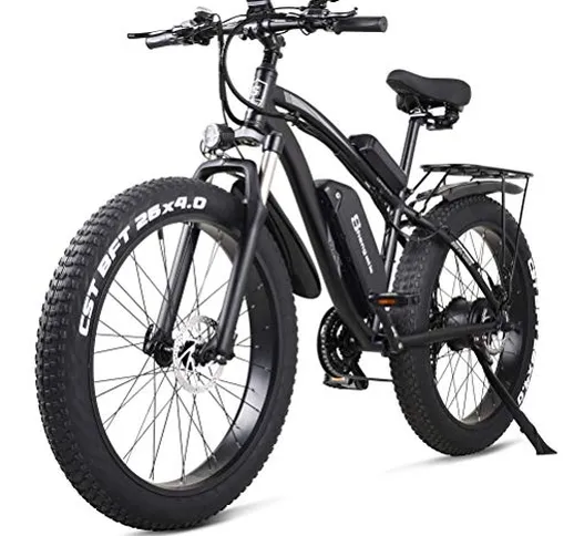 Bicicletta elettrica 1000W mountain bike pneumatico grasso neve ebike bici elettrica per u...