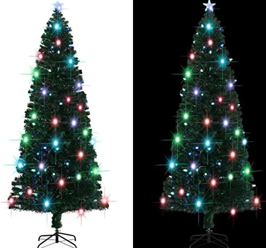 vidaXL Albero di Natale Artificiale con Supporto/LED 240 cm 240 Rami